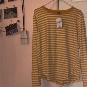 Mustard/Cream LSLV forever 21 shirt